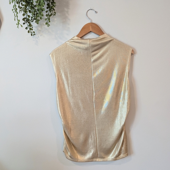 Rebecca Minkoff Tan and Cream Sleeveless Muscle Tee - Picture 5 of 7